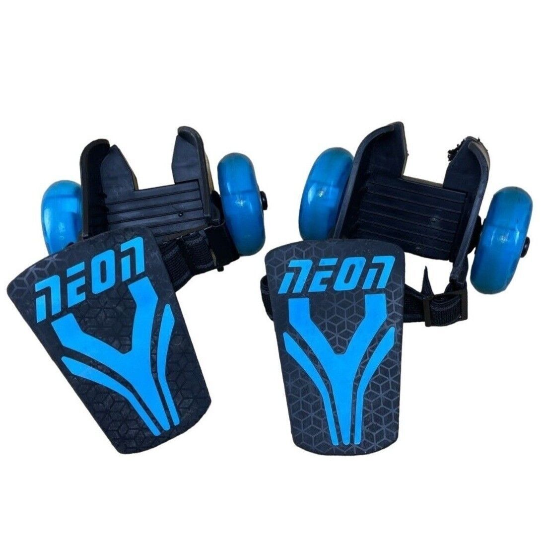 Neon Pop n Lock Street Rollers Blue Roller Skates Shoe Attachment LED Wh... - $14.84