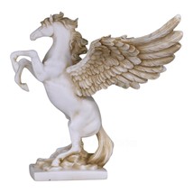 Pegasus Winged Horse Mythology Greek Statue Sculpture Cast Marble Decor 7.1 In - £47.71 GBP