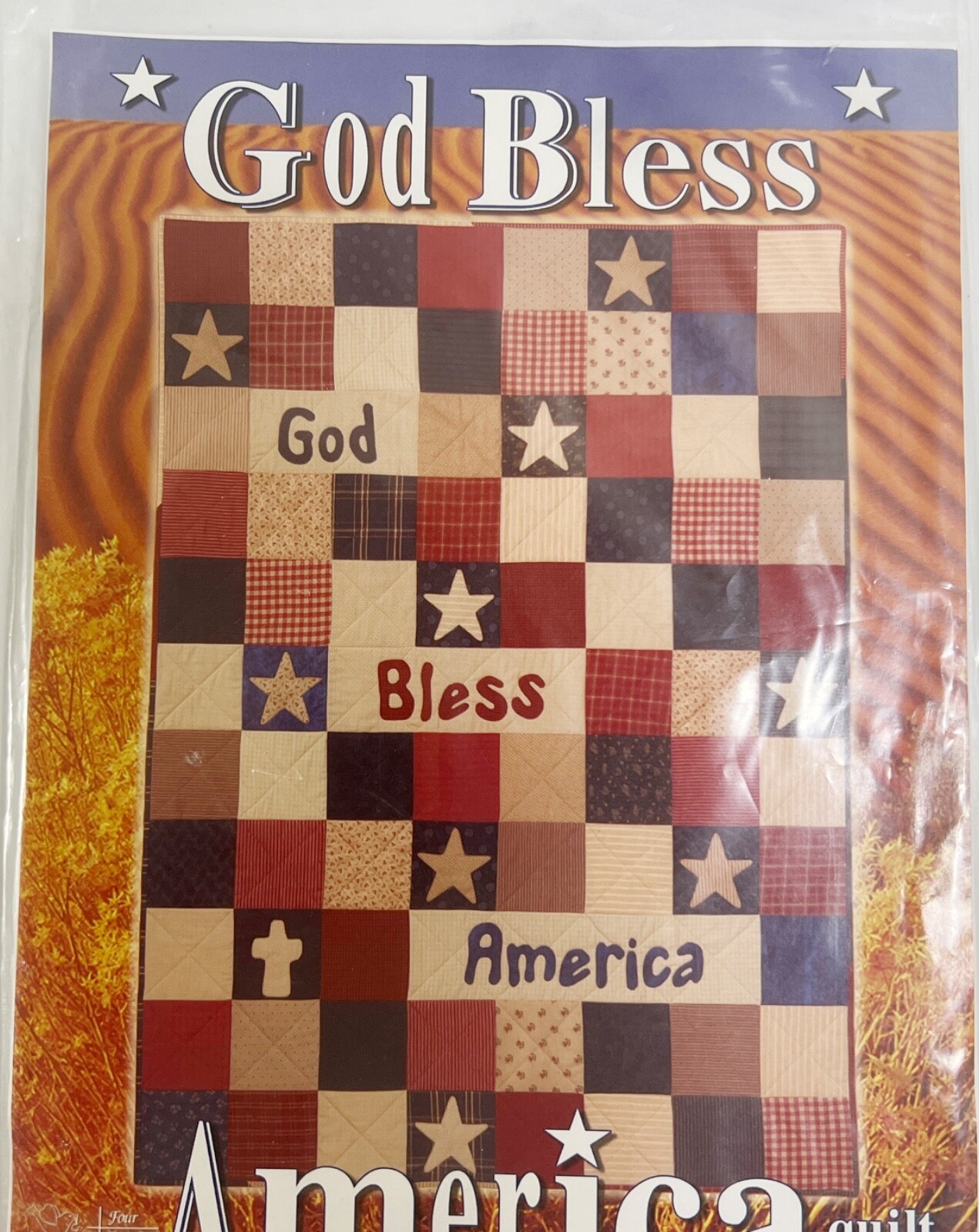 God Bless America Patten By Four Corner Designs - $9.89