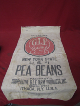 Antique 1930&#39;s G.L.F Pea Beans Bean Cotton Bag - $39.59