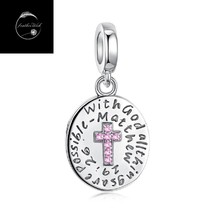 Genuine Sterling Silver 925 With God Holy Bible Love Dangle Charm For Bracelets - $22.62