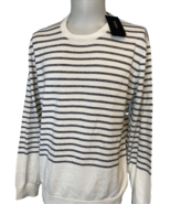 Matinique Lennon White w/ Black Stripes Long Sleeve Sweater, Men's Size ... - €24,28 EUR