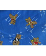 Teddy Bear Football Fabric, Princess Fabrics Pattern 266, Medium Weight ... - £12.07 GBP