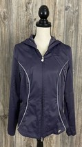 Nike Athletic Jacket Women&#39;s Large Plum Purple Full Zip RN#56323 - £20.10 GBP