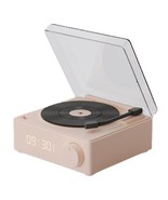 Bluetooth Speaker Creative Alarm Clock Retro Wireless Record Player Speaker - £37.48 GBP