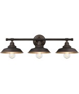 Westinghouse Iron Hill 29&quot; 3-Light Oil Rubbed Bronze Farmhouse LED Vanit... - $79.19