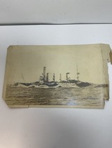 Original WW1 Era Photo of USS Montana Battleship in Dazzle Camo  - $39.95