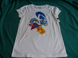 P.S. Aeropostale Flip Flop Beach T-Shirt  Size 5 Girls NEW - £11.83 GBP