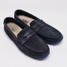 UGG Tucker Driving Shoes Moc Toe Loafers Mens US 9/EU 42 Black Suede Sli... - $24.60