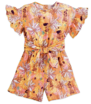 Disney Store Moana Romper Childrens Shirt Jumpsuit One Piece Young Girls Size 4 - £22.30 GBP