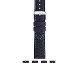 Morellato Livenza (Ec) Watch Strap - Black/Light Blue - 20mm - Chrome-pl... - $34.95
