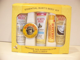 Burt&#39;s Bees Essentials Kit Travel Size Cl EAN Sing Cream Hand Salve Lotion Balm + - £10.60 GBP