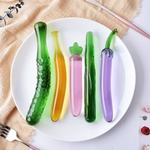 Pyrex Glass Dildo Masturbation Sex Toy Fruit Vegetable Penis Anal Plug - $13.76