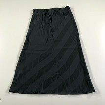 Maskit A Line Skirt Womens Extra Small Black Made In Israel Viscose Striped - £18.32 GBP