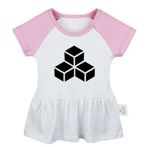 Funny Geometry FIG illusion Art Newborn Baby Dress Toddler 100% Cotton Clothes - £10.28 GBP