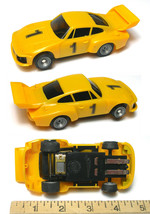1980 Bachmann SuperTrax PORSCHE CARRERAs 1:32ish SLOT CAR Sharp Yellow #... - $13.99