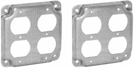 Hubbell-Raco 907C 2 Duplex Receptacles 4-Inch Square Exposed Work Cover ... - $20.99