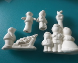 T3 - 4 Christmas Figurines Ceramic Bisque Ready-to-Paint, Unpainted, You... - $2.50