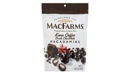 Macfarms Kona Coffee Dark Chocolate Macadamias 10 Oz (pack Of 4) - £120.66 GBP