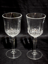 Vintage St George 7&quot; Crystal Wine Glass American Heritage 6oz - Pair Of 2 - Usa - $18.79