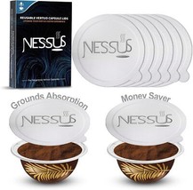 NESSUS Aluminum Foils Lids for Reusable Nespresso Pods Vertuo, Foil Seal... - $29.61