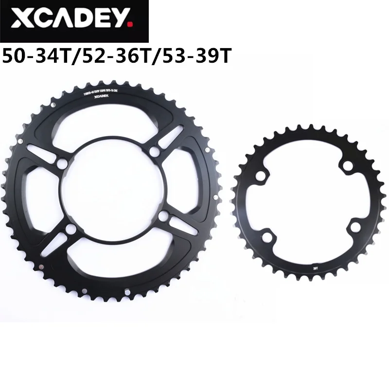 XCADEY Chainring 53-39T 52-36T 50-34T Crown For XCADEY 4H 110BCD-4s Crank Power  - £195.23 GBP