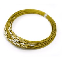 1 Gold Neck Wire Stainless Steel Choker Neckwire Wholesale Screw Clasp 1... - £3.33 GBP