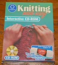Knitting Made Easy Kit Coats &amp; Clark w/ Interactive CD Yarn&amp; Knitting Ne... - £6.95 GBP