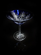   Faberge Odessa Cobalt  Blue  Martini Glass  - £195.12 GBP