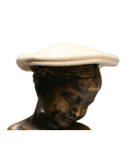 KANGOL Men’s Newsboy Hat Flat Cap Cream Color Wool Blue Size Small - $20.53