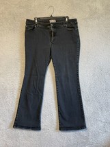 Chicos So Slimming Jeans Womens 2.5 Short US 14 Black Denim - £14.51 GBP