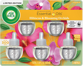 Plug in Scented Oil Refill, 5 Ct, Hibiscus and Blooming Orchids, Air Freshener,  - £13.07 GBP