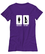 Funny TShirt Your Wife My Wife Purple-W-Tee  - £18.34 GBP