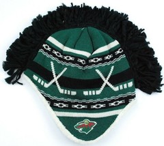 Minnesota Wild Reebok Face Off Cross Stick NHL Mohawk Style Knit Hockey Cap Hat - £14.84 GBP