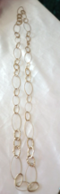 Women's Fashion / Costume Necklace 21 inches Continuous Chain Link Silver Tone - £6.00 GBP