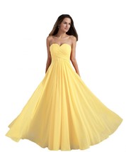 Kivary Women&#39;s Criss Cross Long Simple Dresses Light Yellow US 6 - $98.99