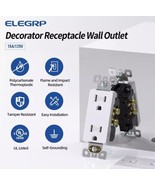 20 Pack ELEGRP 15A Tamper Resistant White Electrical Wall Outlet, 125V U... - $29.70