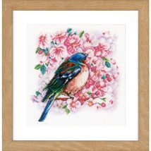 VERVACO Counted Cross Stitch Bird BLSSM, Silver - £28.98 GBP