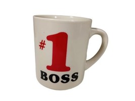 #1 Number One BOSS Coffee Tea Hot Chocolate Mug Cup Red Black White Gift... - £6.29 GBP