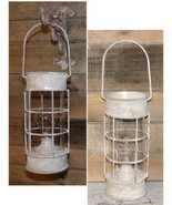 Rustic White LED Lantern Automatic 6 Hour Timer Hanging or Tabletop Lant... - £39.14 GBP
