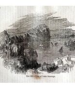 Lake Saratoga New York Encampment 1845 Woodcut Print Victorian Revolutio... - €34,34 EUR