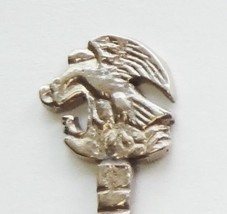 Collector Souvenir Spoon Mexico Cozumel Coat of Arms Golden Eagle Figural - £7.84 GBP