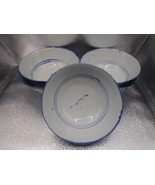 Antique JINGDEZHEN Chinese Mark Blue Hand 5 Paint Rice Bowls Hallmarked - $135.67 CAD