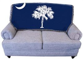 Palmetto Moon Blanket In Honor Of South Carolina State - Tapestry Throw For Back - £40.86 GBP