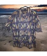 Lot of 2-Mens KAHALA Hawaiian Short Sleeve Shirts size XL Blue Fish Lure... - $39.59