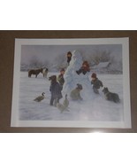&quot;Our Giant&quot; by Robert Duncan 2001 14 x 18&quot; Print Snowman Watercolor Snow... - £17.69 GBP