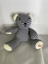 Ralph Lauren Polo Bear Striped Knit Cottom Blue White Plush Stuffed Anim... - £79.32 GBP