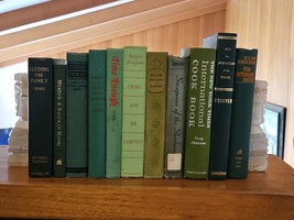 Green Book Lot of 11 Staging Library Vintage Instant Bookshelf Display D... - $44.14