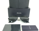 PRADA Sunglasses SPR 63X 1AB-08G Polished Black Aviators with Gray Lenses - £132.81 GBP