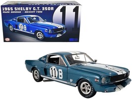 1965 Shelby GT 350R #11B Mark Donahue &quot;Dockery Ford&quot; Blue Metallic with White S - £112.55 GBP